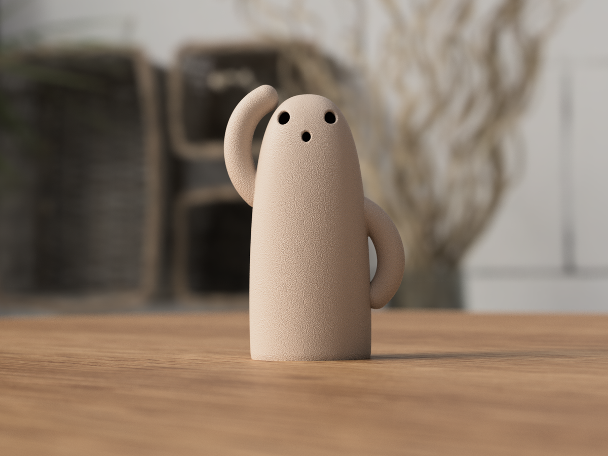Haniwa-spøkelse – dekor med LED-lys