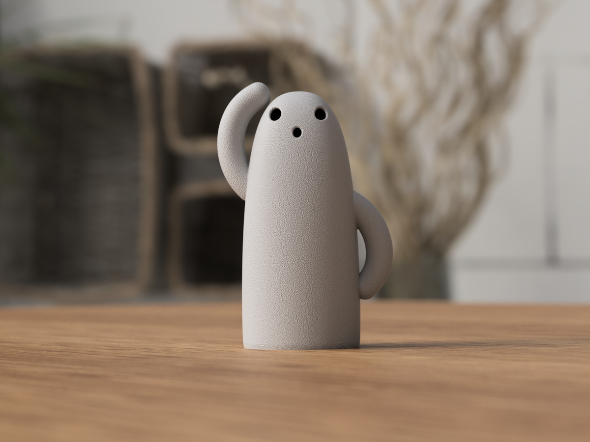 Haniwa-spøkelse – dekor med LED-lys