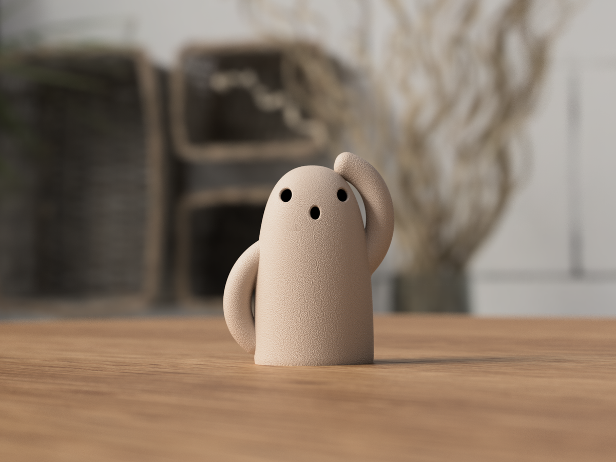 Haniwa-spøkelse – dekor med LED-lys