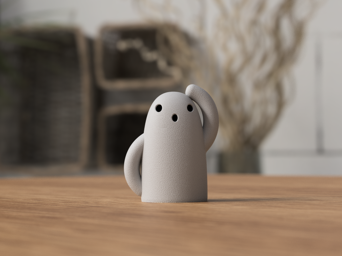 Haniwa-spøkelse – dekor med LED-lys