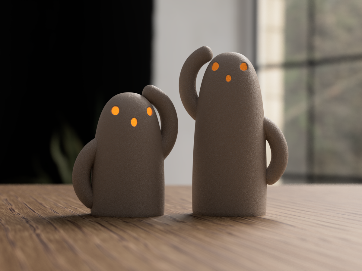 Haniwa-spøkelse – dekor med LED-lys