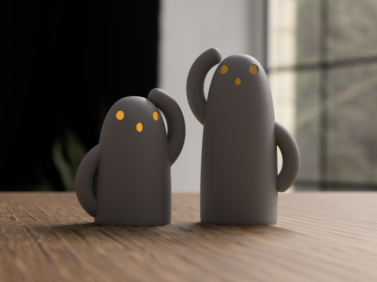 Haniwa-spøkelse – dekor med LED-lys